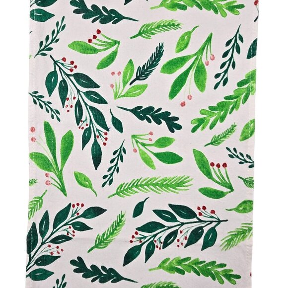 Leaf Pattern Table Runner Nature Foliage Garden Summer Spring Bohemian Plants - Picture 8 of 8